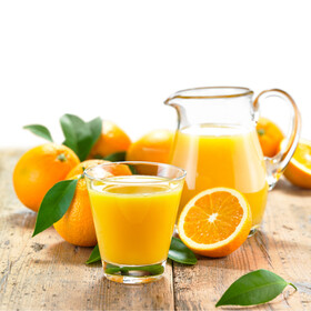 果汁100％　オレンジジュース 98円(税抜)