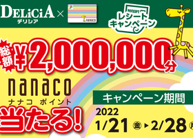 総額200万円分nanacoポイントが当たる！！